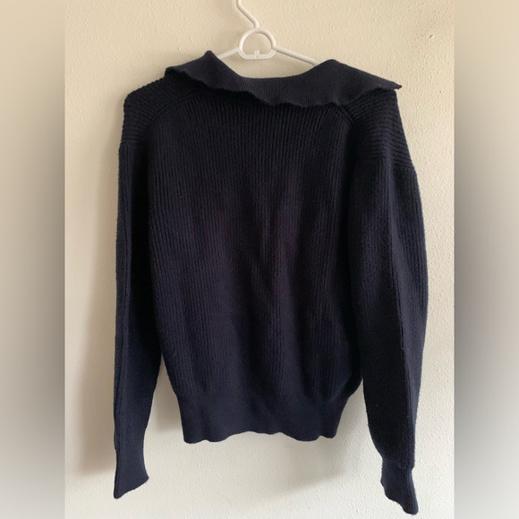 Bottega Veneta Navy Blue V-Neck Sweater Size XL Wool - Picture 2 of 4